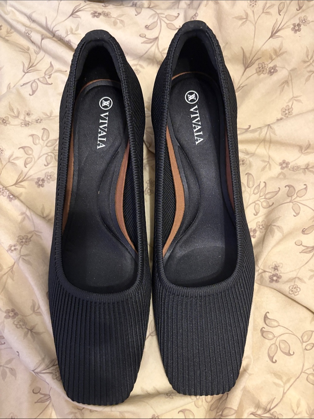 Vivaia Melody Square-Toe Chunky Heels